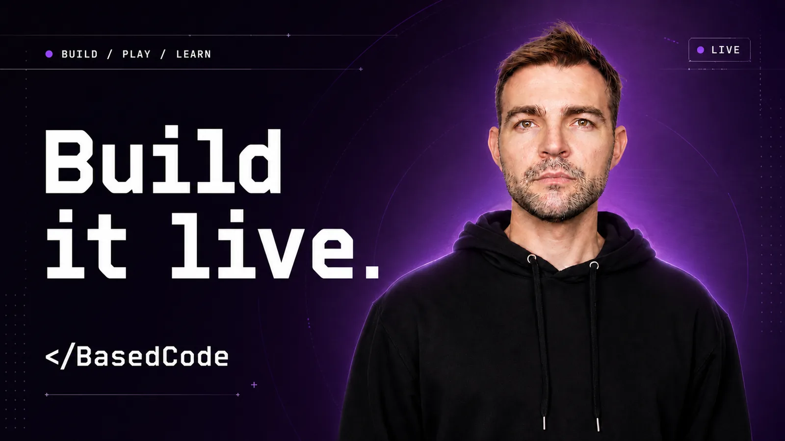 BasedCode Build it Live promotional artwork featuring Seb.
